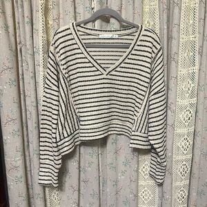 Altar’d State Oversized Striped Knit Sweater – Size Small
